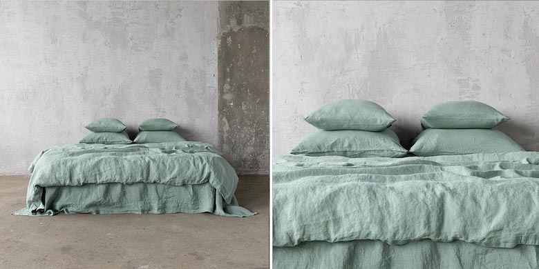 Ropa-de-cama-de-lino-spa-green