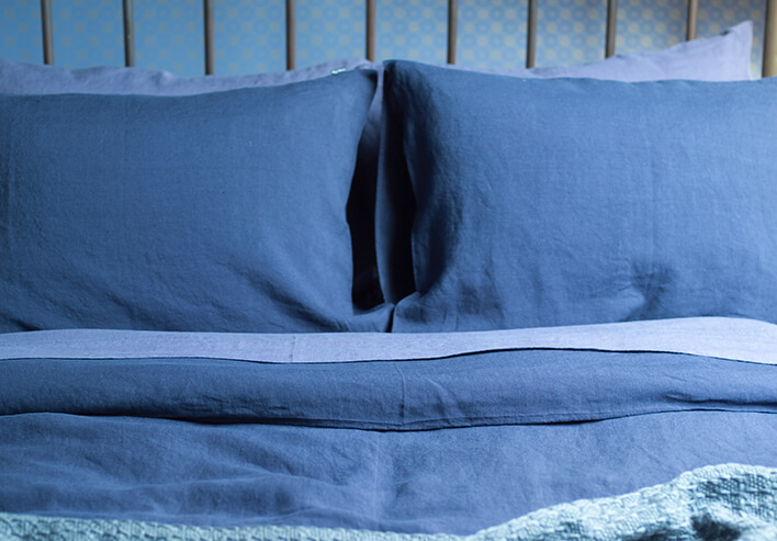 Textura de ropa de cama de lino prelavado